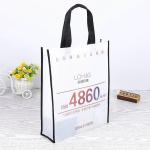 Fashionable Natural Non Woven Carry Bags , Long Rope Non Woven Eco Bag