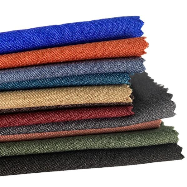 100% Recycled Polyester Twill Imitated Woolen Fabric for Formal Suiting