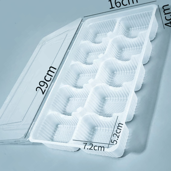 Plastic Dumpling Freezer Tray Packaging Lining Frozen Food Packaging Disposable Dumpling Tray with Lids
