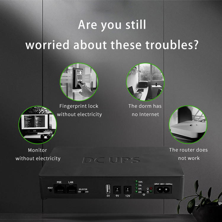 Short Circuit Protection Smart Mini UPS For Wifi Router 9v 12v Smart Mini DC Ups