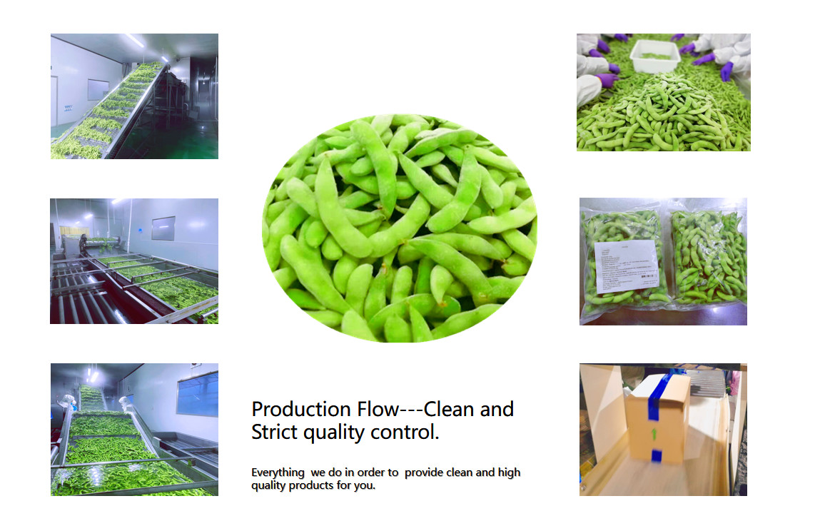 IQF Peeled Edamame Beans Kernels Frozen Green Soybeans With Pods