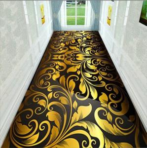Quality 3D Printed Flowers Commercial Floor Mat Entrance Corridor Stairway Hotel Mat wholesale