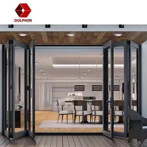 Quality Exterior Bi Folding Aluminium Glass Folding Doors Polishing For Villa Residential Housing wholesale