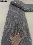 Wedding Party Dress Bridal Dress Fabric Pink Beaded lace with sequins Austria
