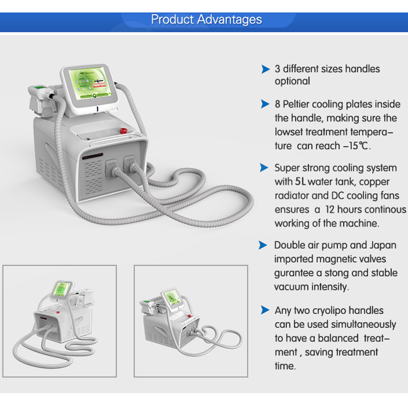 2016 CE FDA approved 60% clinic used portable Cryolipolysis for body slimming salon cryolipolysis liposuction machine