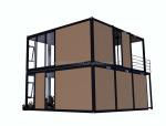 Modern Wooden Appearance Flat Packaging Mobile House Steel Frame Galvanized