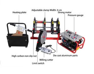 Hdpe Pipe Plastic Butt Welding Machine Termofusion Hydrostatic SHT800-SHY