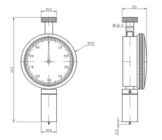 High precision, peak hold type durometer LX-A-2 twin needle, handheld design shore durometer