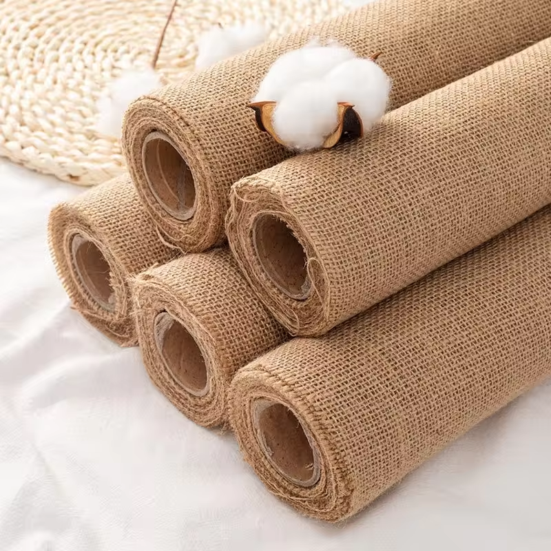 Memory Workwear Uniform 60 inch Custom Dyed Burlap Fabric Colored 100% Jute Fabric Roll