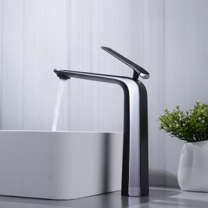 Quality OEM Brass Modern Single Hole Vessel Sink Faucet 1.2GPM Grey wholesale