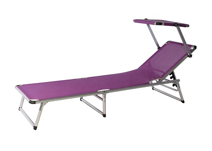 Customized Beach Foldable Sun Lounger With Aluminum Tube Material
