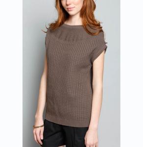 Quality WOMEN'S 100% COTTON SLEEVELESS KNITTED SWEATER wholesale