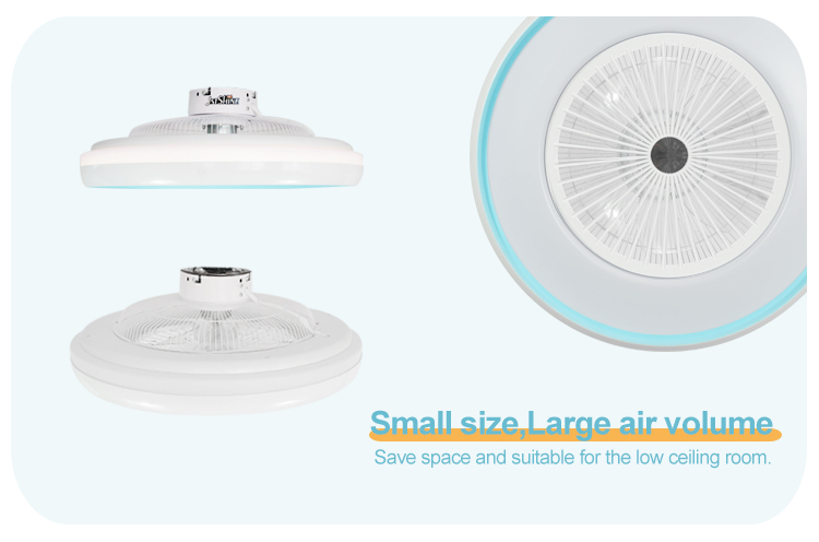 110-240V/50Hz-60Hz 23 inch 360 degrees APP Control Ceiling Fan with Light and 5200lm