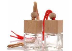 Quality Wooden Cap Air Freshener Car Diffuser Glass Bottle 10ml Hanging Perfume Bottle wholesale