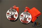 Black Nickle Custom Award Medals With Woven Ribbon Medaille For Club
