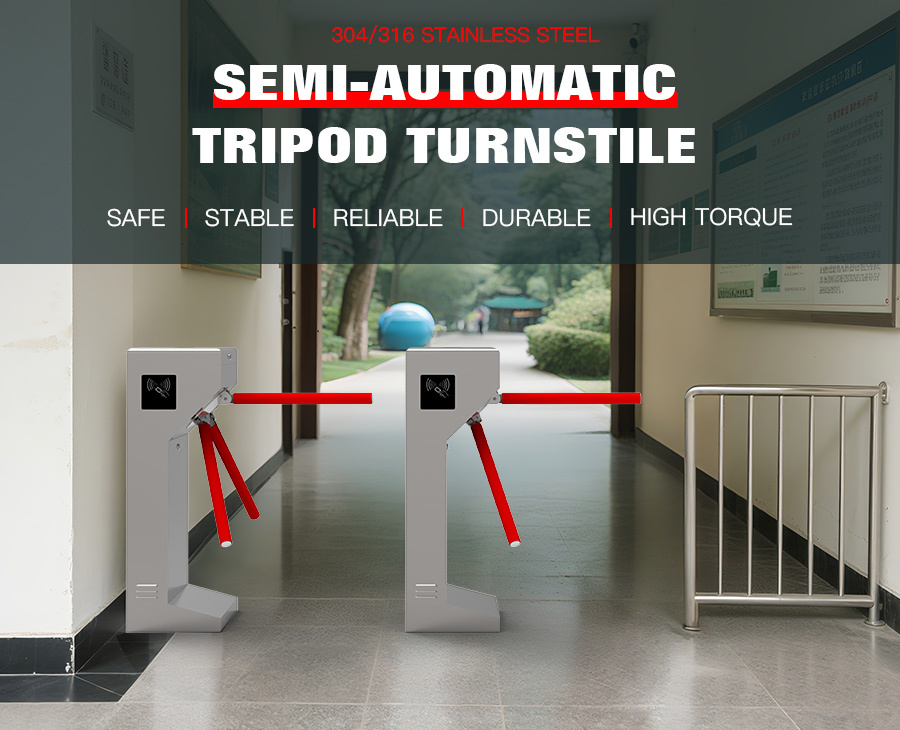 HCW Portable Automatic Systems Tripod Turnstile 100W Pedestrian Traffic Control