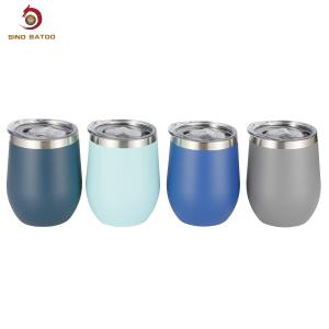 Quality Egg Shape 12oz Stainless Steel Insulated Travel Mug With Lid For Gifts wholesale