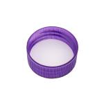 Purple Universal Ribbed Plastic Bottle Caps For Shampoo Skincare Products And