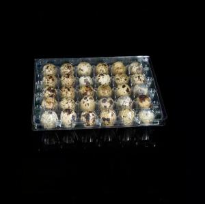Quality Hinged Plastic Egg Packaging Blister Clamshell 30 Hole Transparent Quail Egg Tray wholesale