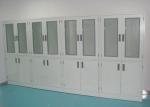 Glass door Biology Lab Furniture , Medical Storage Cabinet Epoxy Resin Coating