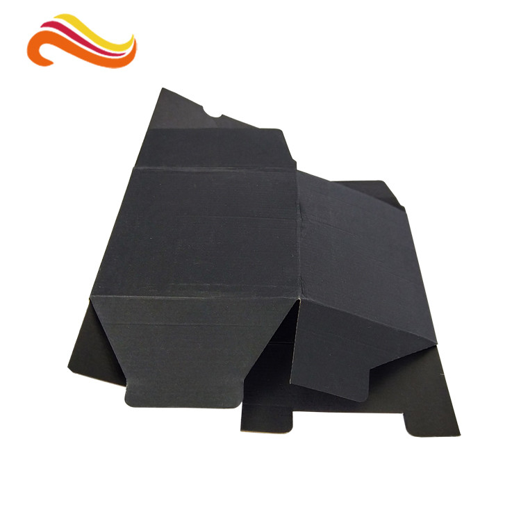 Black Color Cosmetic Packaging Box Single Wall Custom Printed Corrugated Material