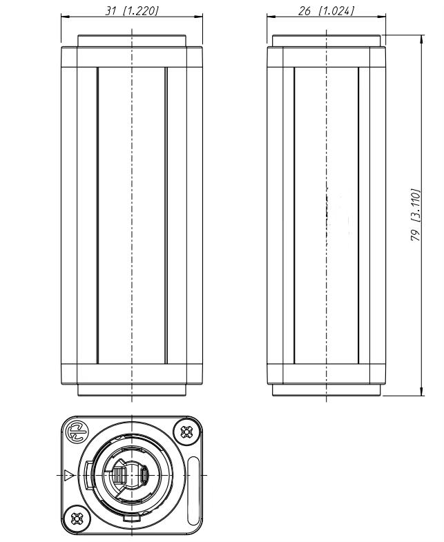 Polyamide Shell Locking 3 Pole Adapter Male Power Connector Perfect for Industrial Electronics Applications