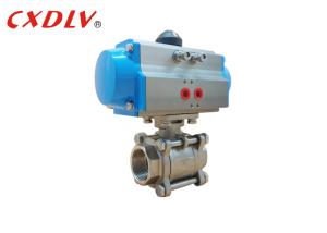 Quality DN15 - DN100 Thread BSPT Pneumatic Operated Ball Valve Stainless Steel CF8M wholesale