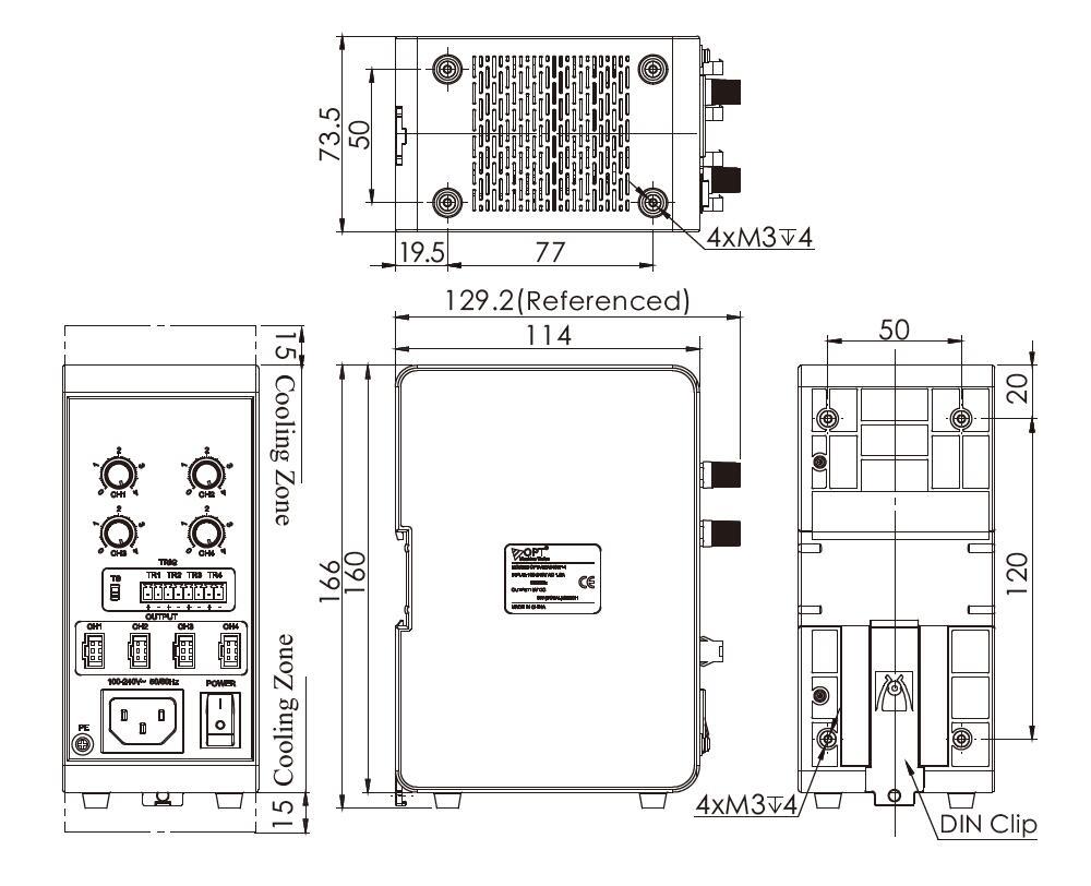 3.5W/CH 4 Channels Machine Vision Controller For Spot Lights OPT-APA0705F-X