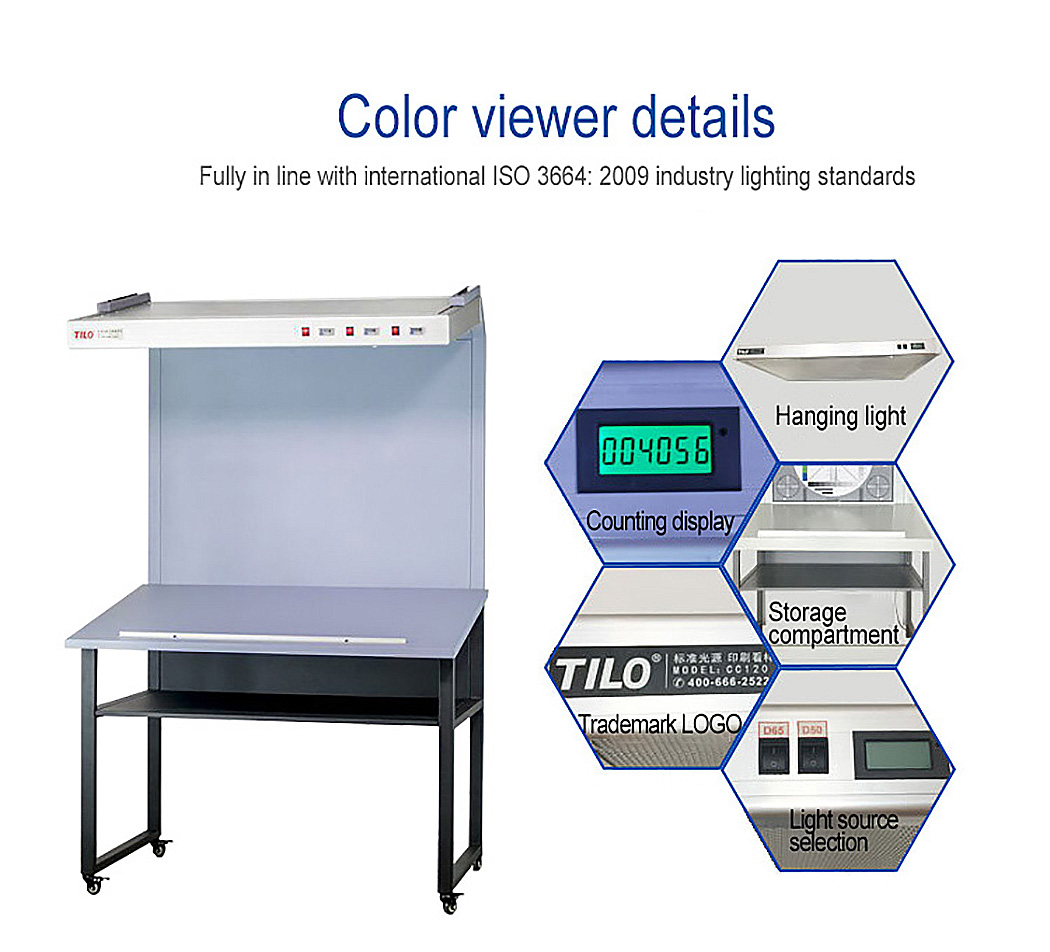 CC120-F Color Viewer Light Table D65 D50 TL84 Light Sources For Printing Industry