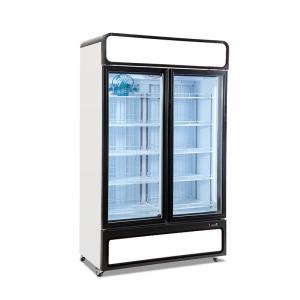 Quality Commercial Display Drink Refrigerator Glass Doors 1000L Cooler Showcase wholesale