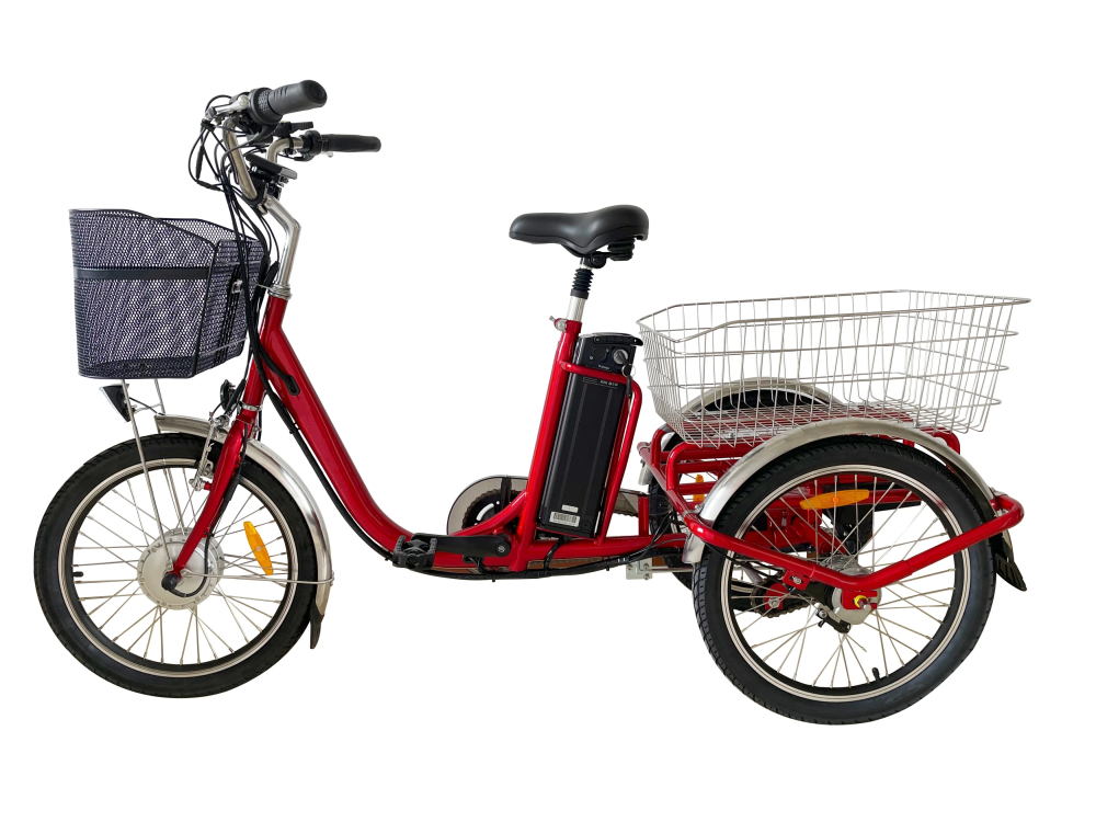 36V 250W 350W Adult Folding Electric Trike 20 Inch Electric 3 Wheel Cargo Bike