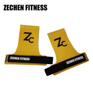 Quality Palm Yellow Fingerless Crossfit Grips Gymnastics Carbon Fiber Leather Fitness Protect wholesale