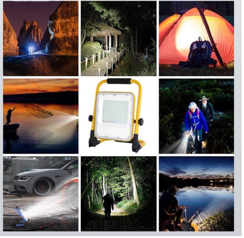 4000K 170lm/W Portable LED Flood Light USB Charge Emergency Mode 60W