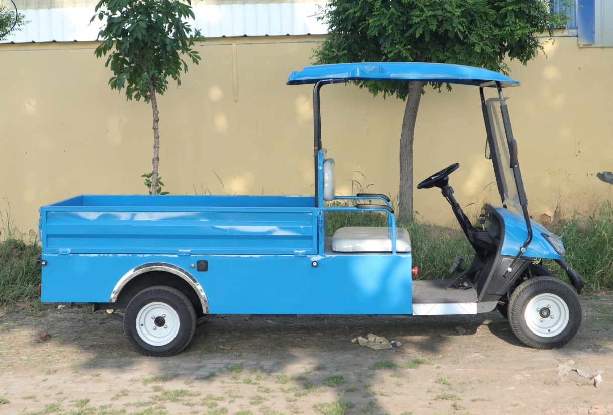 Blue Color 2 Seater Cargo Golf Cart Depot AC Motor 3.5kw Minimum Turning 5600mm