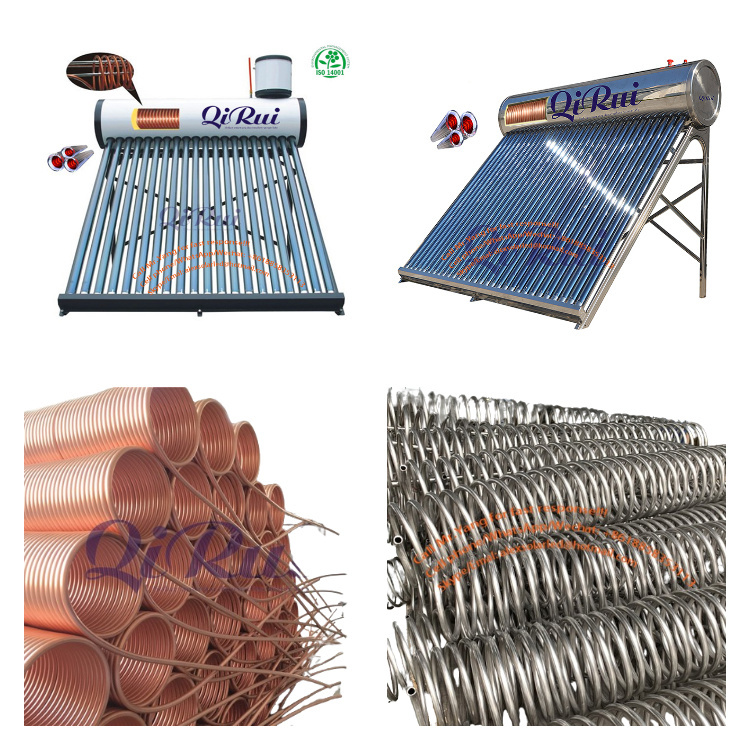 Integrated Copper Coil Pressurized Solar Water Heater with Solar Keymark En12976