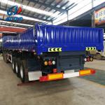 Steel High Bed Semi-trailer Truck 3 axles 60Ton cargo carrier truck trailers