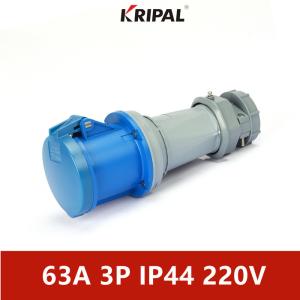 Quality IEC standard Electrical Industrial Connectors 63A 3 Pole 220V wholesale