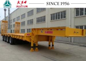 Quality 4 Axles Low Base Trailer , 120 Ton Heavy Duty Lowboy Trailer With Rigid Suspension wholesale