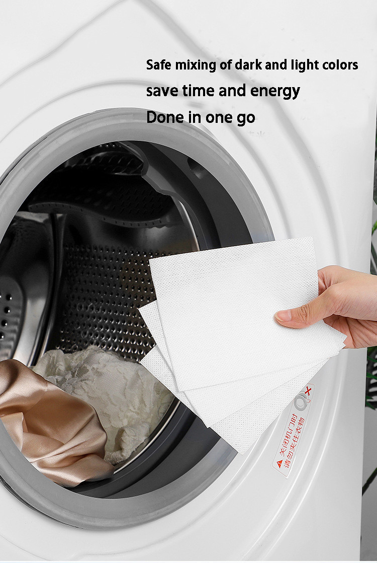 Color Absorbing Laundry Detergent Sheet Anti Bacterial And Mite Removing 50pcs