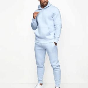 Quality Custom Fitness Sports Jogging Hoodies and Sweatpants Sets Cotton Solid Training Wear Men Tracksuits wholesale