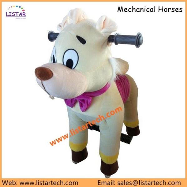 Hot Sale Amusement Park Rides Kids Giddy Up Horse Rides Walking Ride On Horse