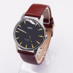 Quality Chronograph Mens Stainless Steel Watch , Black Watch With Brown Leather Strap wholesale