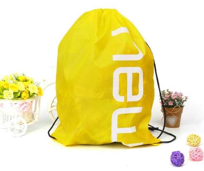 Recycled Foldable Nylon Polyester Tote Bag with logos polyester shopping bag Custom advertising handle non woven bag PAC