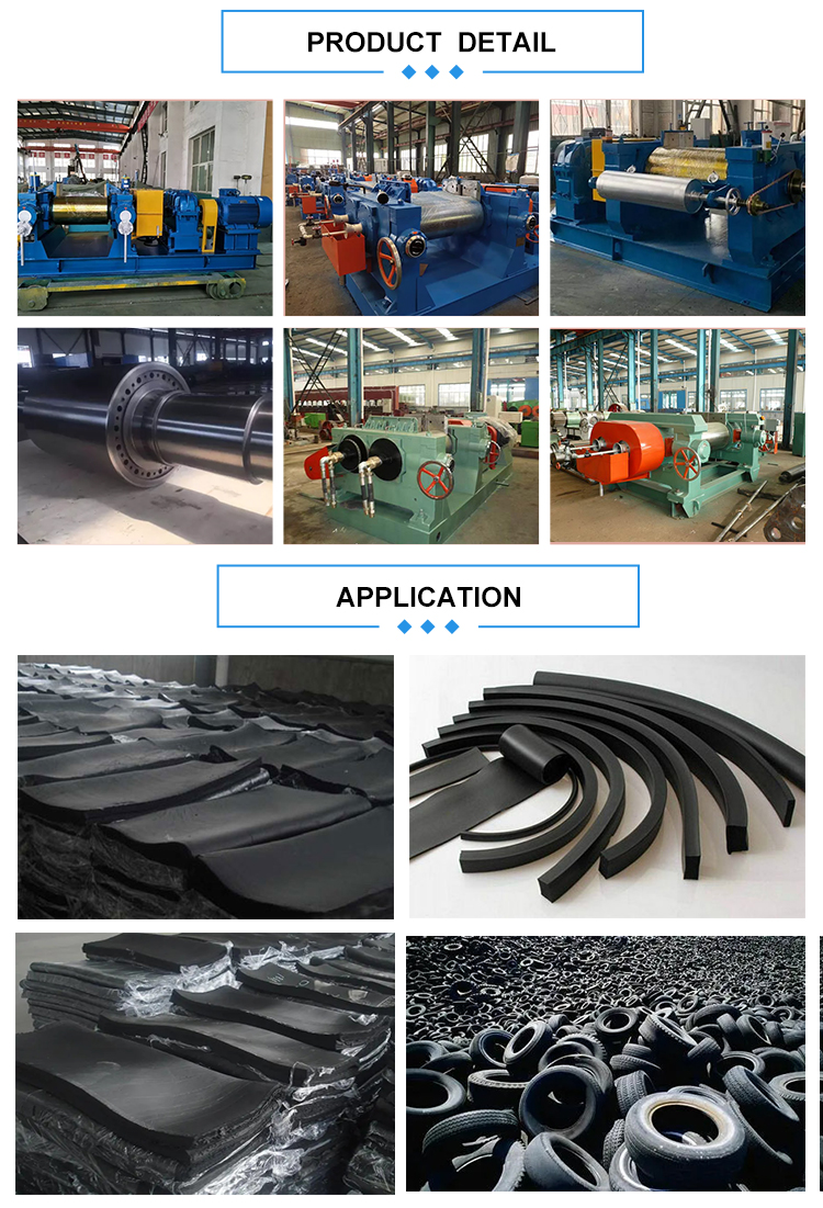 55kW Two Roll Rubber Refiner Mill Rubber Process Machine Tyre Refinery