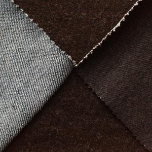 Quality inclined terry winter knit denim fabric wholesale