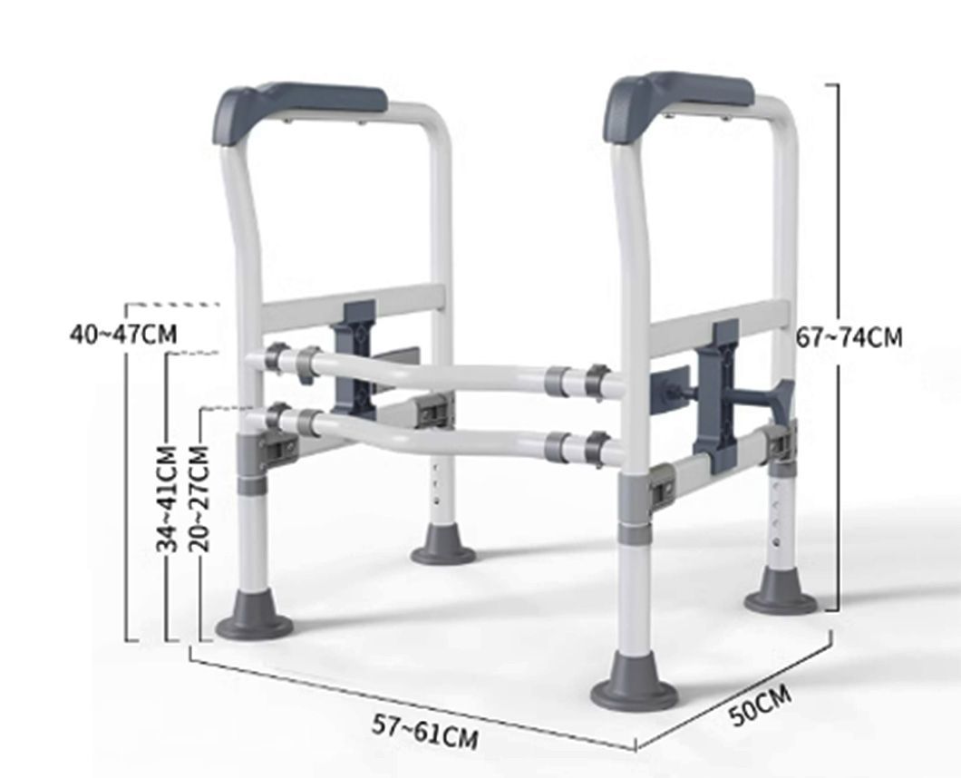 Toilet Grab Bar Stands up Without Drilling Stabilizes Elderly Disabled Non-Slip Grab Bar
