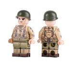 Small particle intelligence toys accessories building blocks WW2 officer soldier