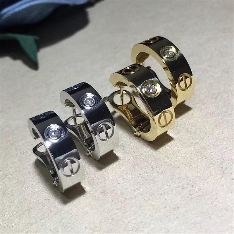 C love series diamond earring 18k gold white gold yellow gold rose gold bracelet Jewelry factory in Shenzhen, China