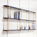 SGS 3 Layer Gold Aluminum Metal Frame Wall Shelf 820mm For Home Decor