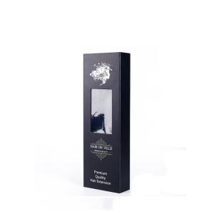 Quality Black Hair Extension Magnetic Box Packaging With Window wholesale